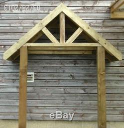 Timber Front Door Canopy Porch & STILTS Hand Made Porch