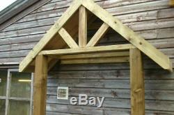 Timber Front Door Canopy Porch & STILTS Hand Made Porch LARGE