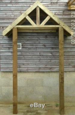 Timber Front Door Canopy Porch & STILTS Hand Made Porch LARGE