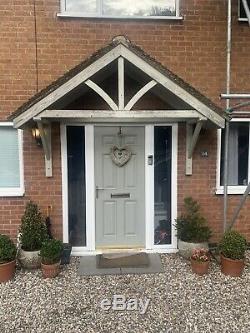 Timber Porch Canopy Wooden, Front Door, Entrance, 2100mm width between Gallows