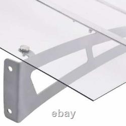 UKING Door Canopy Polycarbonate Porch Awning Rain Shelter Roof 120cm/150cm