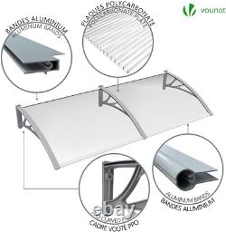 VOUNOT Front Door Canopy Outdoor Awning, Rain Shelter for Back Door, Porch, 200