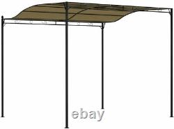 Wall Mounted Gazebo Door Canopy Awning Porch Patio Tent Sunshade Shelter Taupe