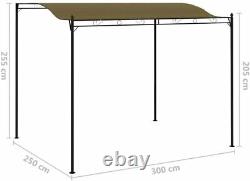 Wall Mounted Gazebo Door Canopy Awning Porch Patio Tent Sunshade Shelter Taupe
