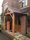 Westminster Redwood Porch with 2x Sandstone Staddle Stones for posts included