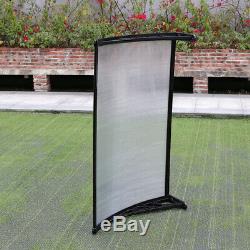 Window Door Front Canopy Fixed Awning Porch Patio UV Water Rain Snow Proof Cover