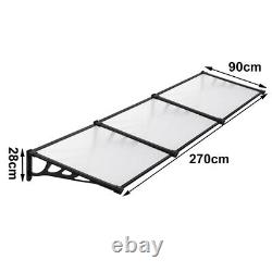 Window Roof Outdoor Door Canopy Shelter Fixed Awning Porch UV Water Rain Cover