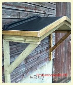 Wooden Canopy Timber Flat Roof Door Canopy With Rubber Roof TOP SECTION ONLY