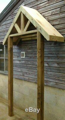Wooden Deep Front Door Canopy Porch & STILTS