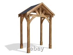 Wooden Porch Canopy 2m x 1.5m Door Shelter Kit Thunderdam Full Height 4 Post