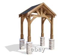Wooden Porch Canopy 2m x 1.5m Door Shelter Kit Thunderdam Half Height 4 Post