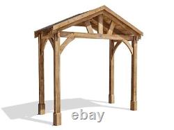 Wooden Porch Canopy 3m x 1.5m Door Shelter Kit Thunderdam Full Height 4 Post