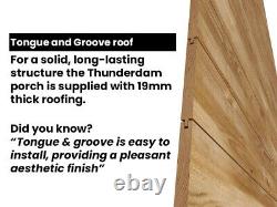 Wooden Porch Canopy 3m x 1.5m Door Shelter Kit Thunderdam Full Height 4 Post