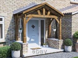 Wooden Porch Canopy 3m x 1.5m Door Shelter Kit Thunderdam Half Height 4 Post