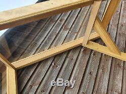 Wooden Porch IROKO Hardwood Glass Section Front Door Canopy PITCHED PORCH
