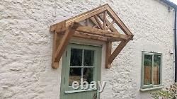 Wooden front door canopy porch