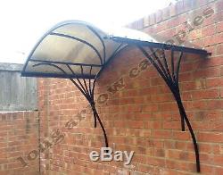 Wrought Iron Transparent Entrance Door Canopy Porch Rain Shelter made in UK
